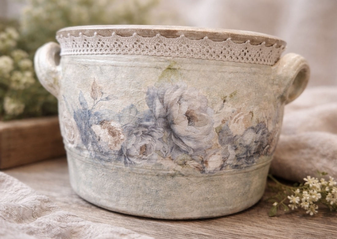 Suport decorativ vintage romantic handmade � piesă unicat - casă & stil de viață - echipamente de bucătărie - decor de bucătărie - magneți de frigider - Artynos.ro