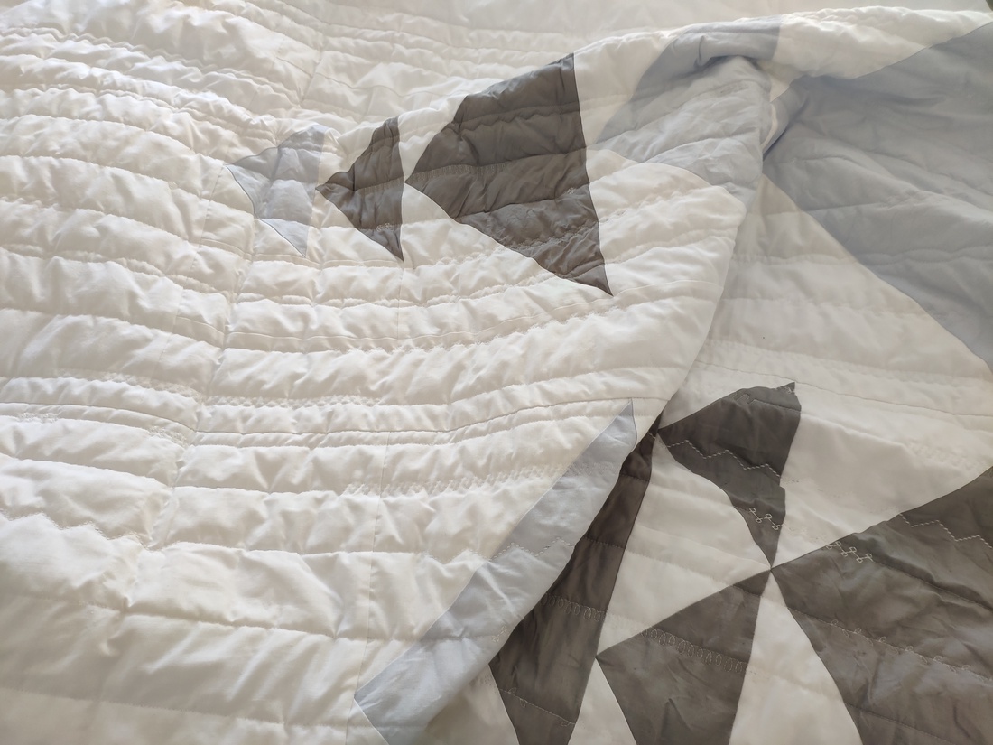 Patchwork quilt 'Iceberg' - casă & stil de viață - textile de casă - cuvertură de pat - Artynos.ro