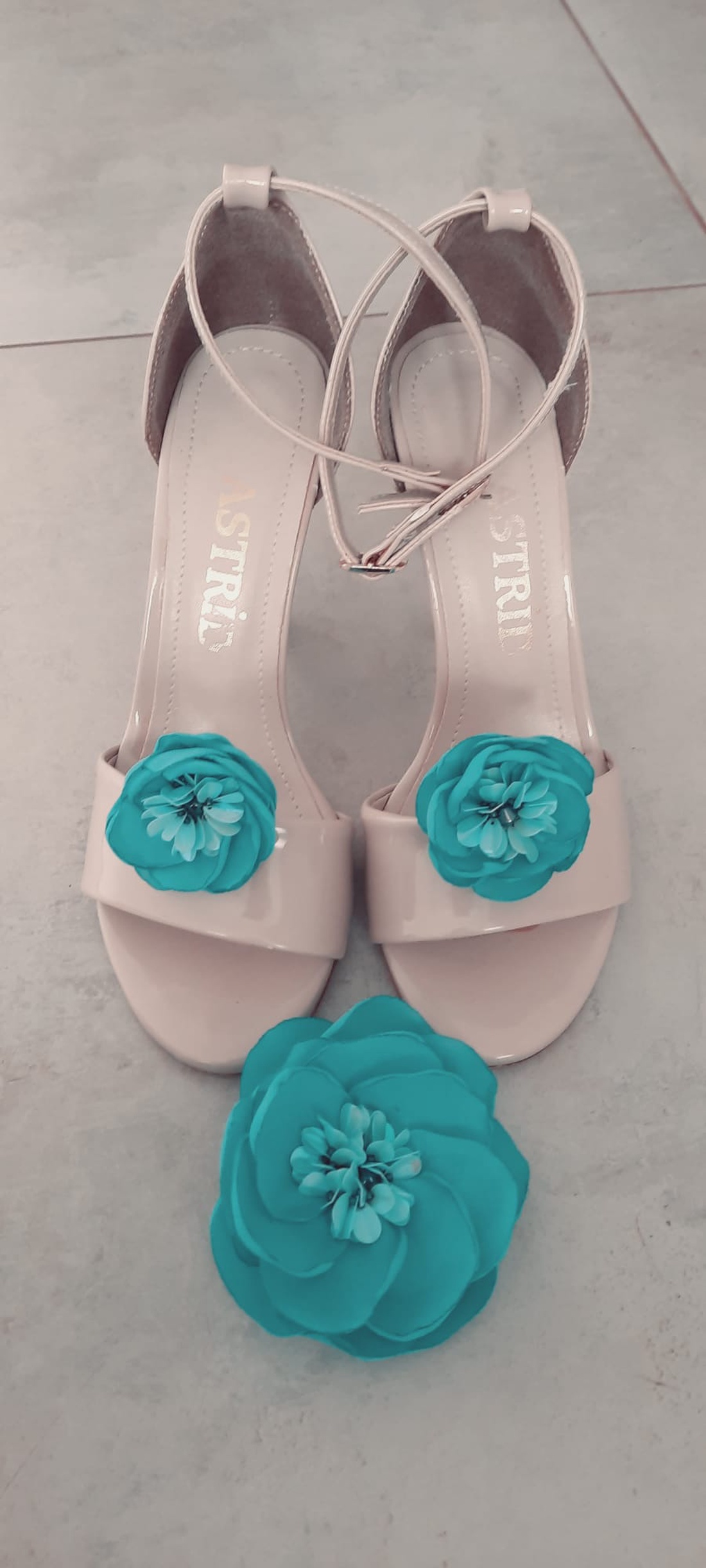 Set Accesorii - broșă/agrafă și clipsuri de pantofi Turquoise Mirage - bijuterii - broșe - Artynos.ro