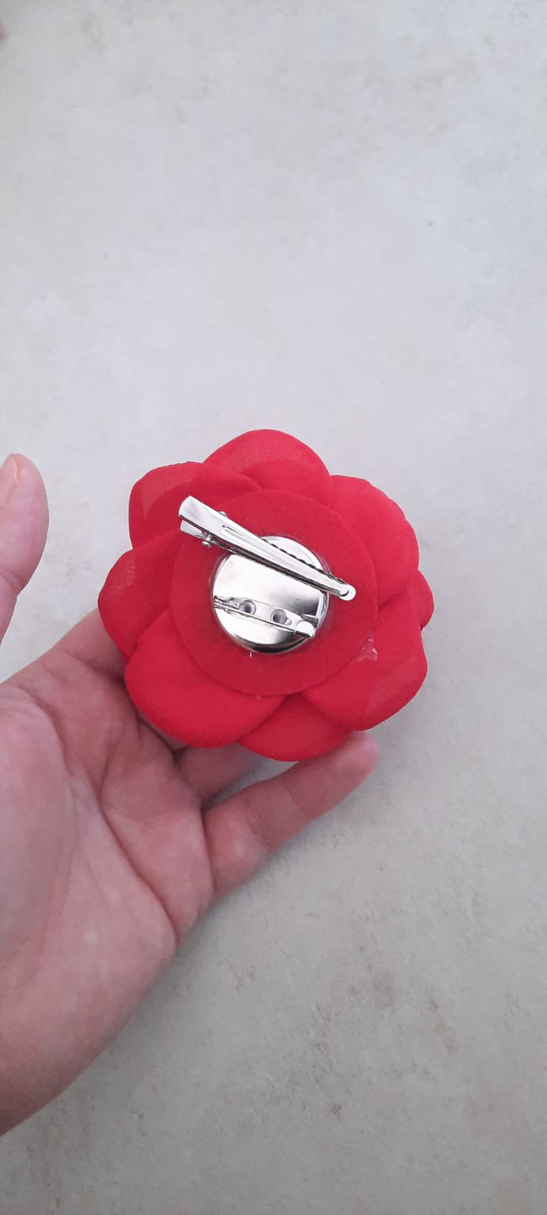 Broșă/agrafă Crimson Poppy - bijuterii - broșe - Artynos.ro