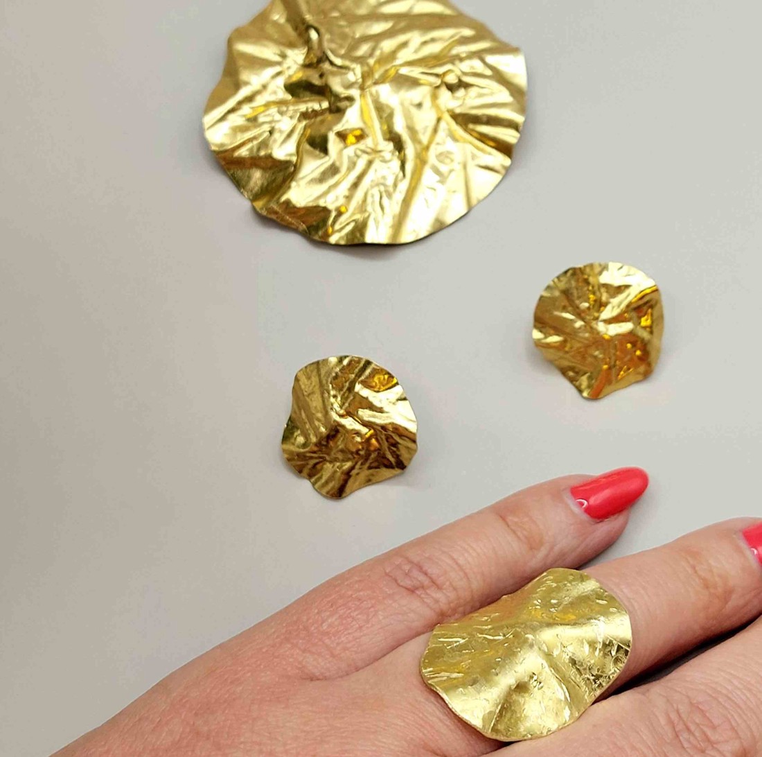  Floare cu mărgele din alamă bijuterie - bijuterii - seturi de bijuterii - Artynos.ro