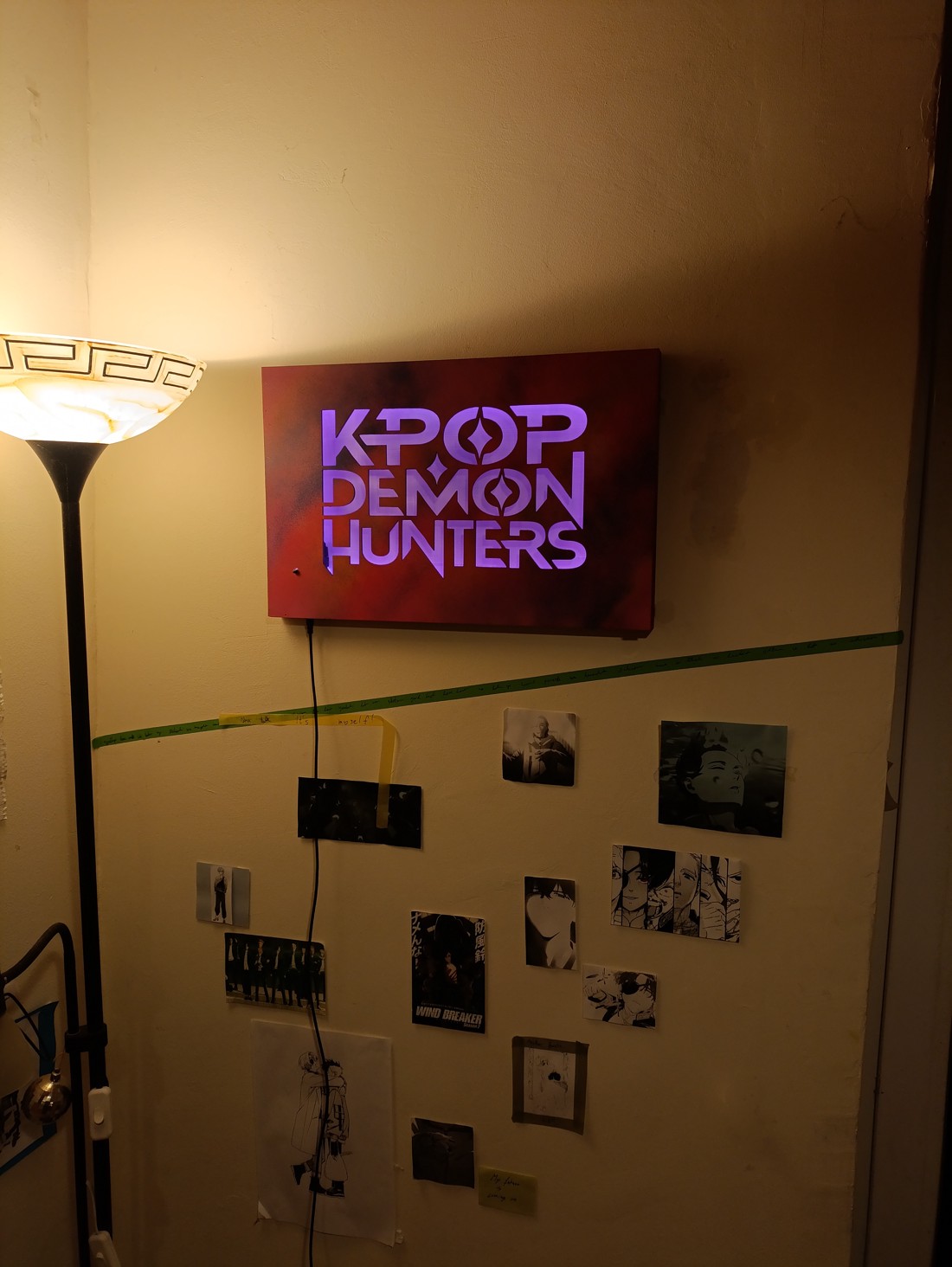 K-Pop Demon Hunters pictură murală iluminată - casă & stil de viață - lămpi și corpuri de iluminat - lampă de ambianță - Artynos.ro