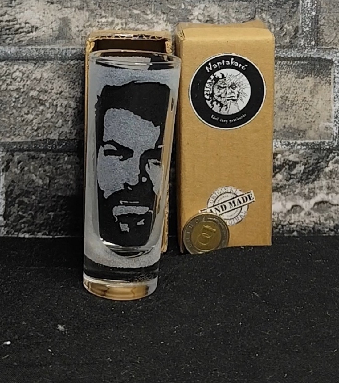 Bud Spencer 4/3 Pahar de sticlă gravat manual  -  - Artynos.ro