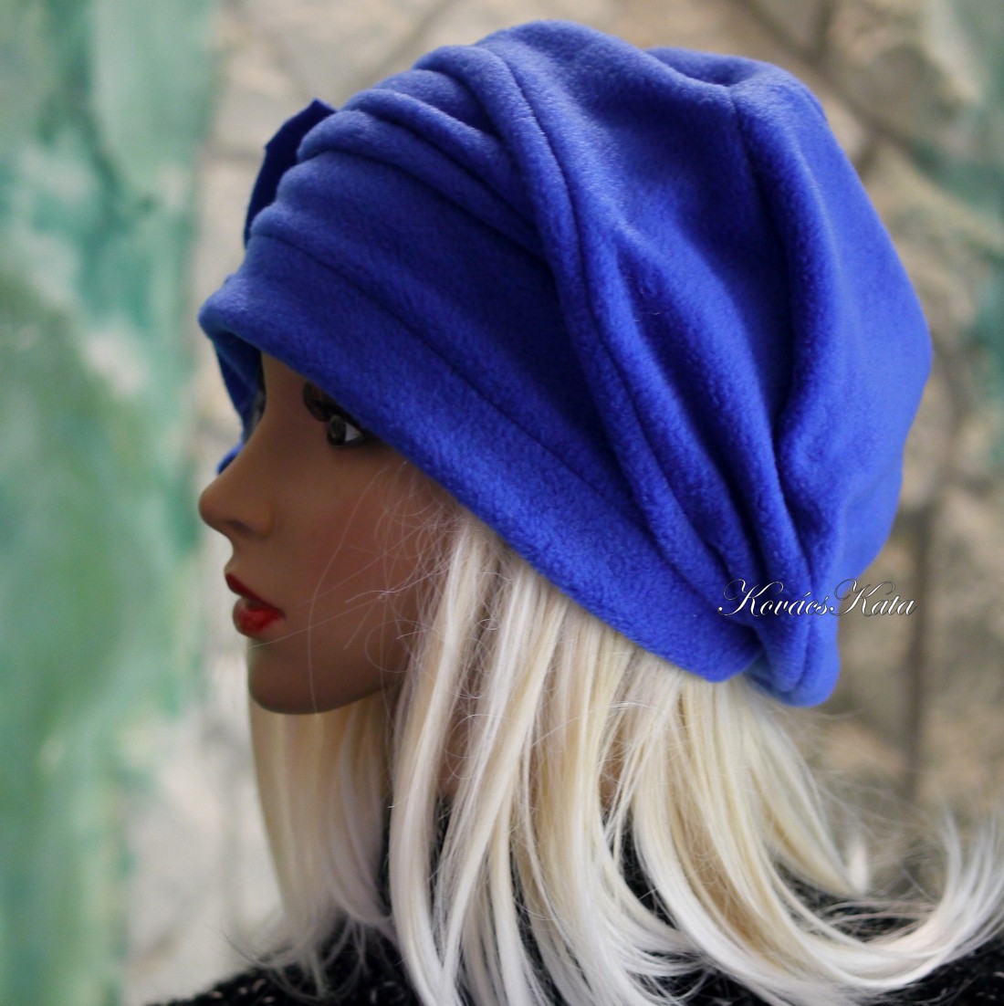 BIJOU - șapcă chic cu design polar / albastru regal - îmbrăcăminte și modă - eșarfe, pălării, fularuri - căciulă - Artynos.ro