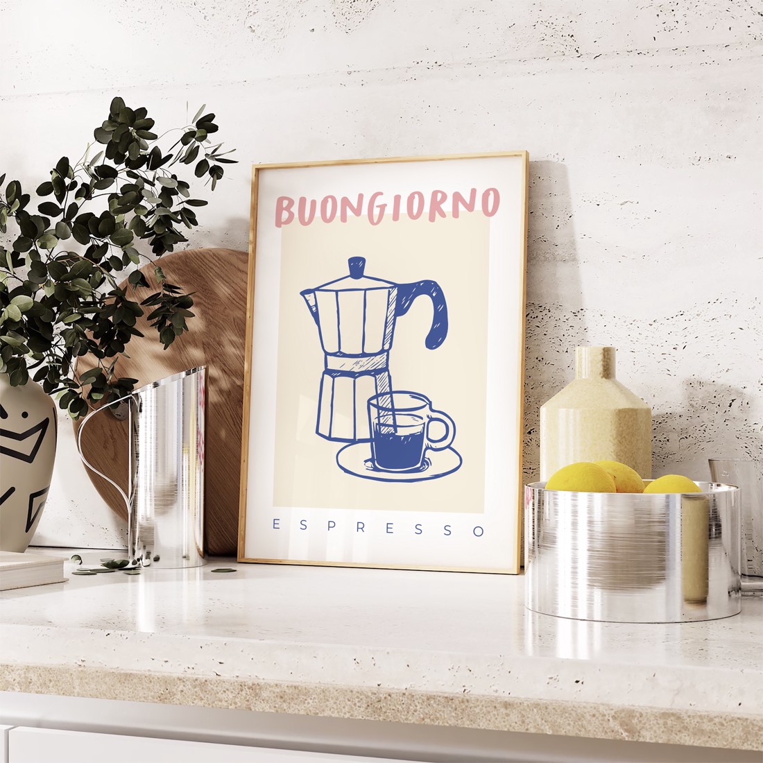 Moka Pot espresso poster, filtru de cafea bucătărie decor de perete -  - Artynos.ro