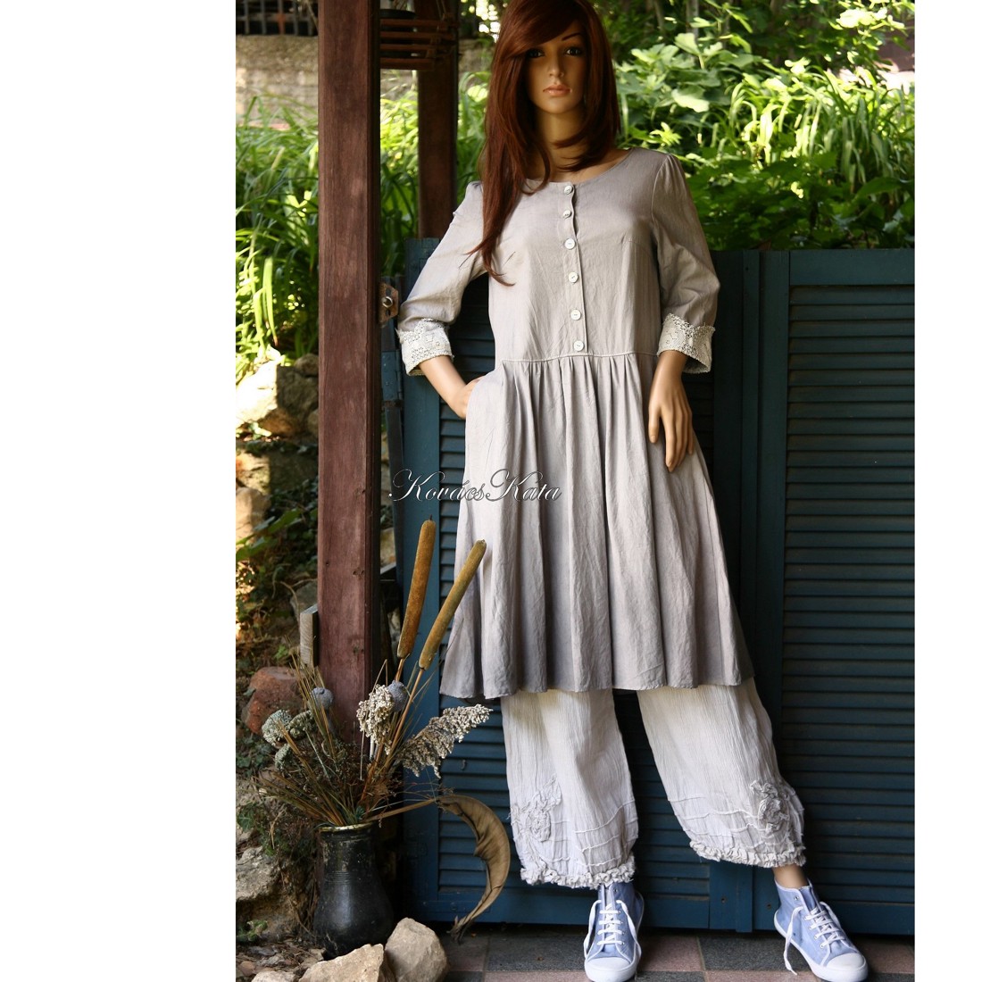 EMILY - rochie cu design din in - îmbrăcăminte și modă - haine damă - rochie, dintr-o bucată - Artynos.ro