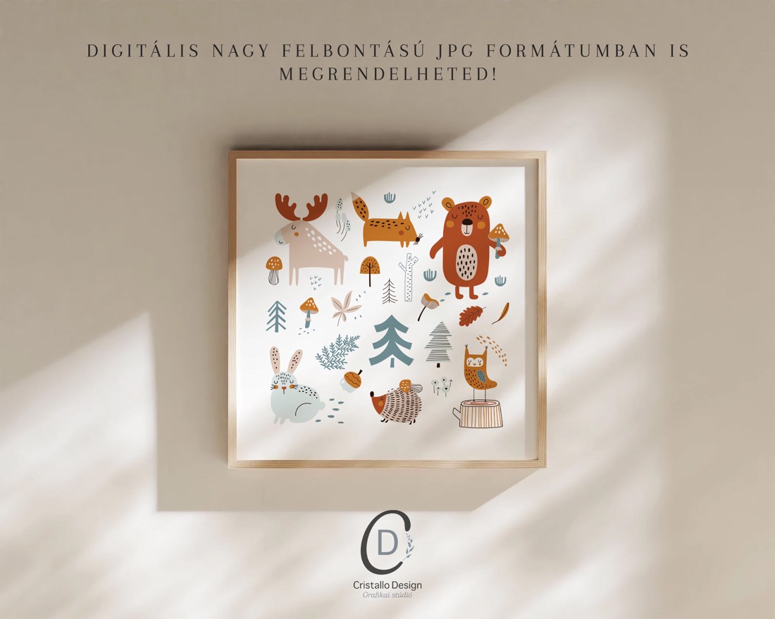 Forest animal arta de perete, poster, camera copiilor arta de perete, cadou -  - Artynos.ro