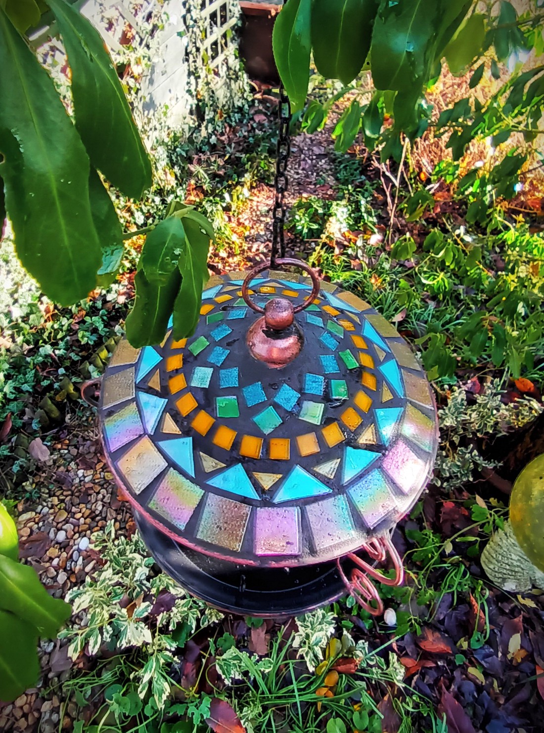 REKREDENC - Alimentator suspendat pentru păsări cu mozaic / alimentator pentru păsări (03) -  - Artynos.ro