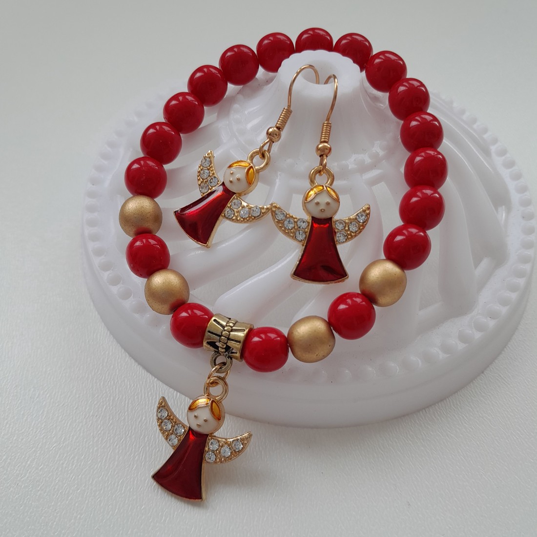Set de bijuterii Angel - brățară, cercei -  - Artynos.ro