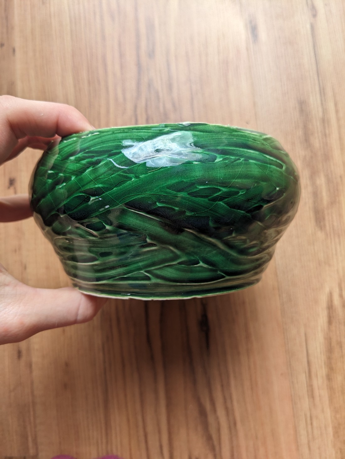 Suport de flori din ceramică verde -  - Artynos.ro