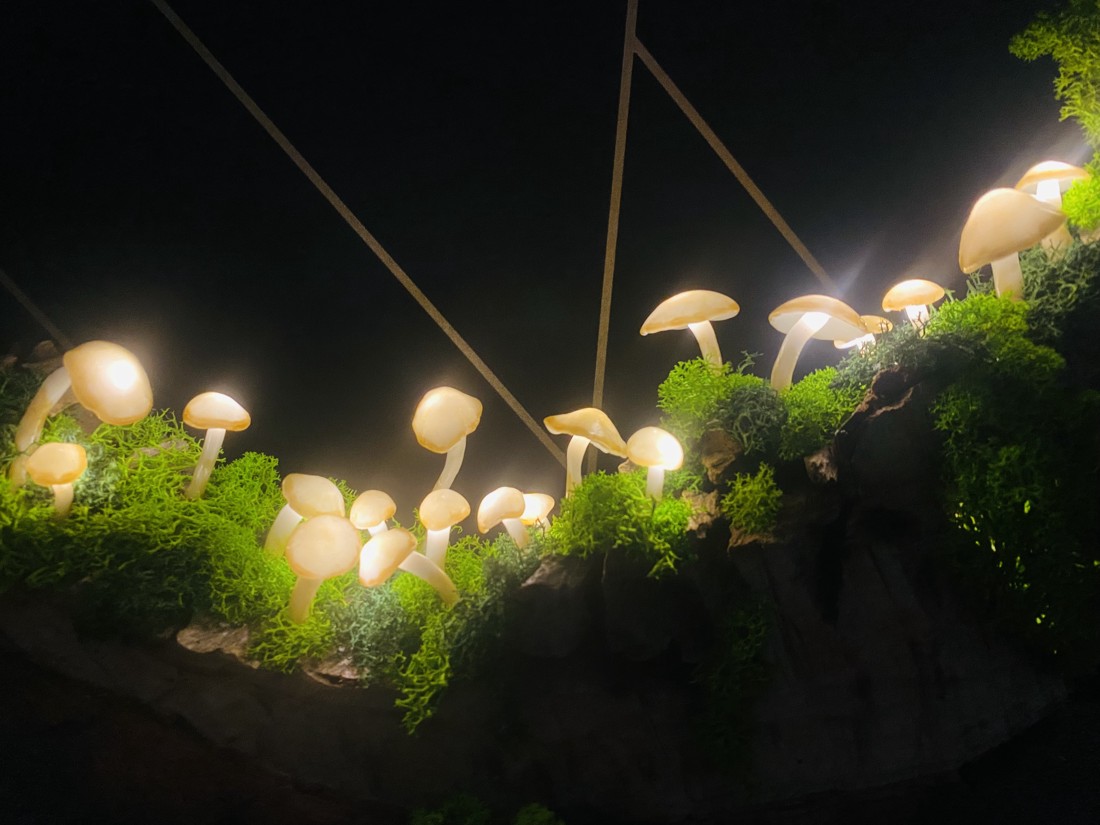 Decor inspirat de natura pădurii de zâne, lumină de dispoziție cu ciuperci strălucitoare - lampă cu ciuperci -  - Artynos.ro