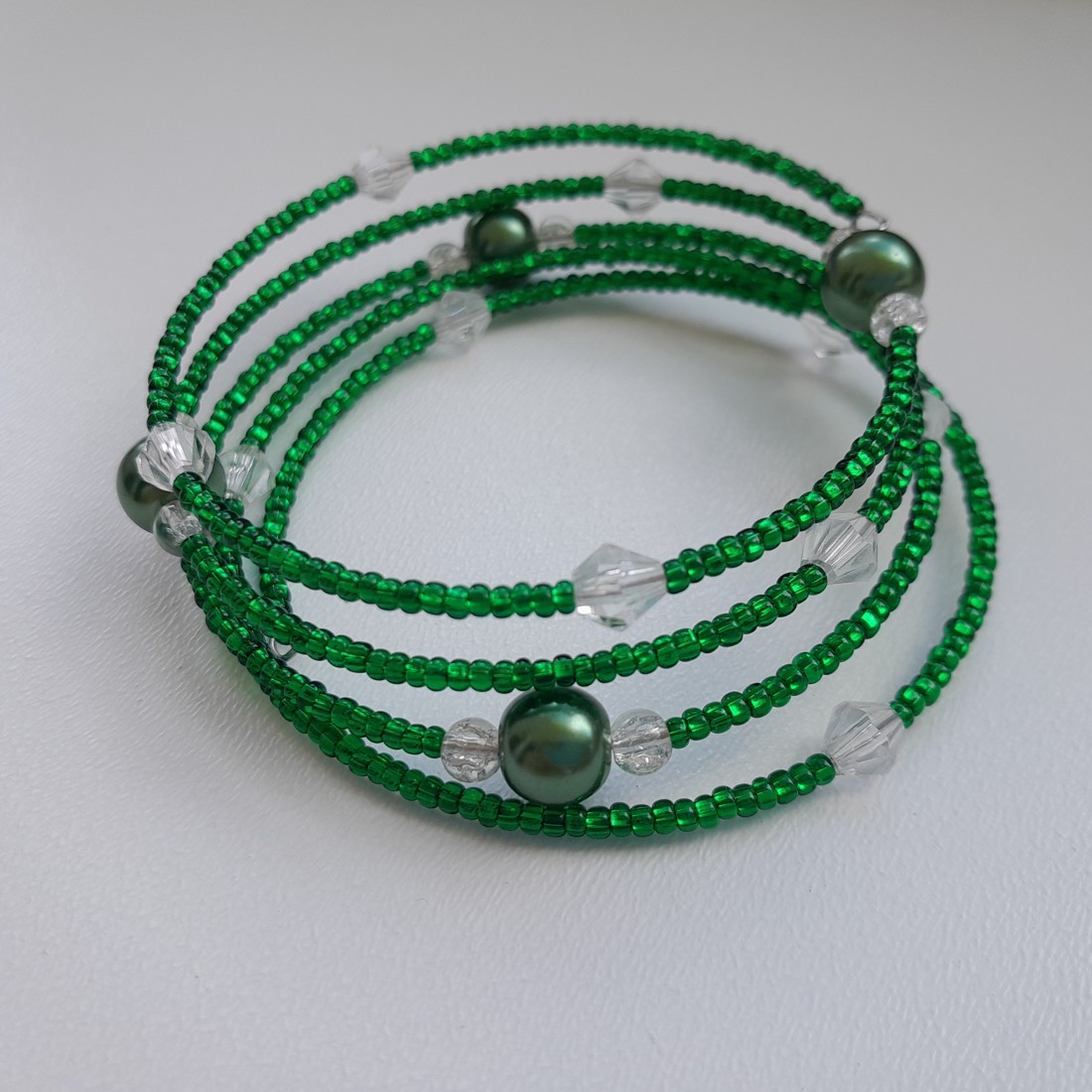 Brățară de memorie - verde-transparent - - Artynos.ro Brățară de memorie - verde-transparent - - Artynos.ro
