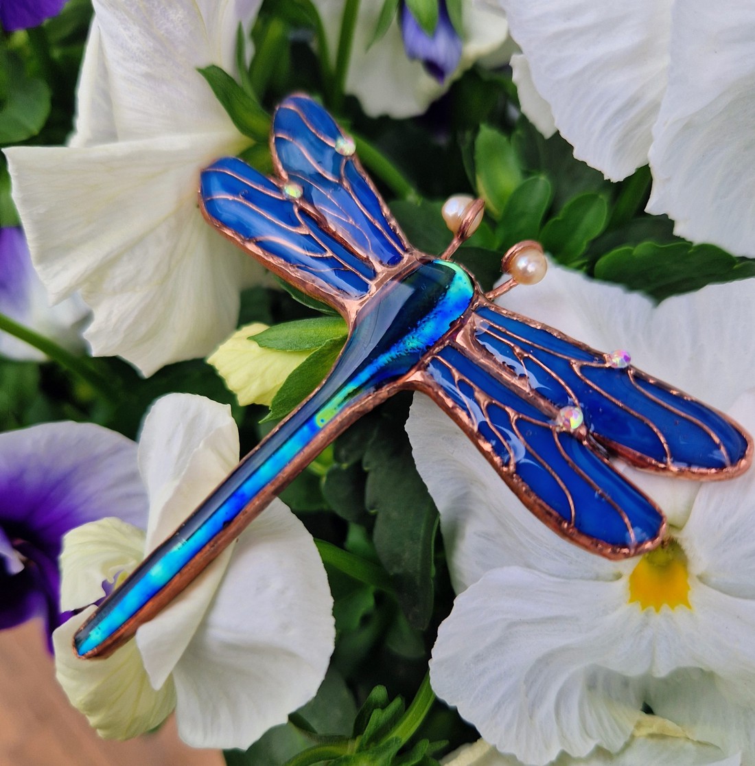 Art Nuovo broșă libelulă albastră II. -  - Artynos.ro