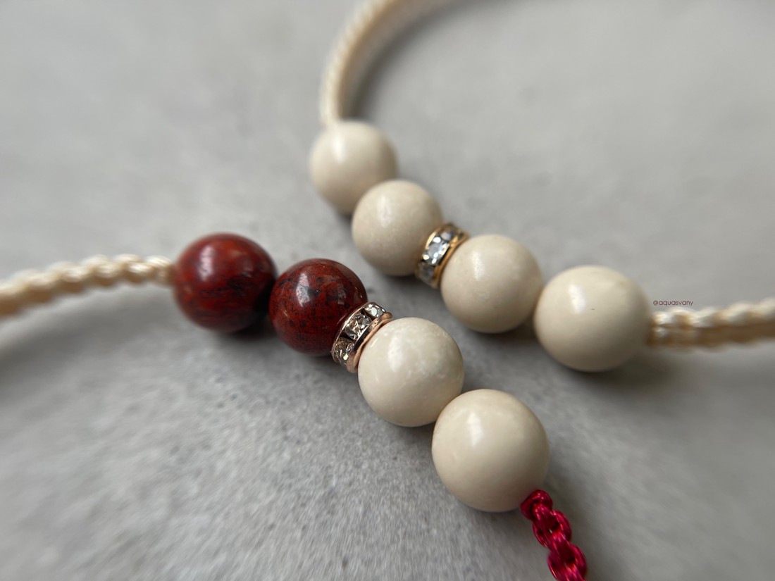 Brățară minerală macramé din marmură - bijuterii - brățări - brățări împletite - Artynos.ro