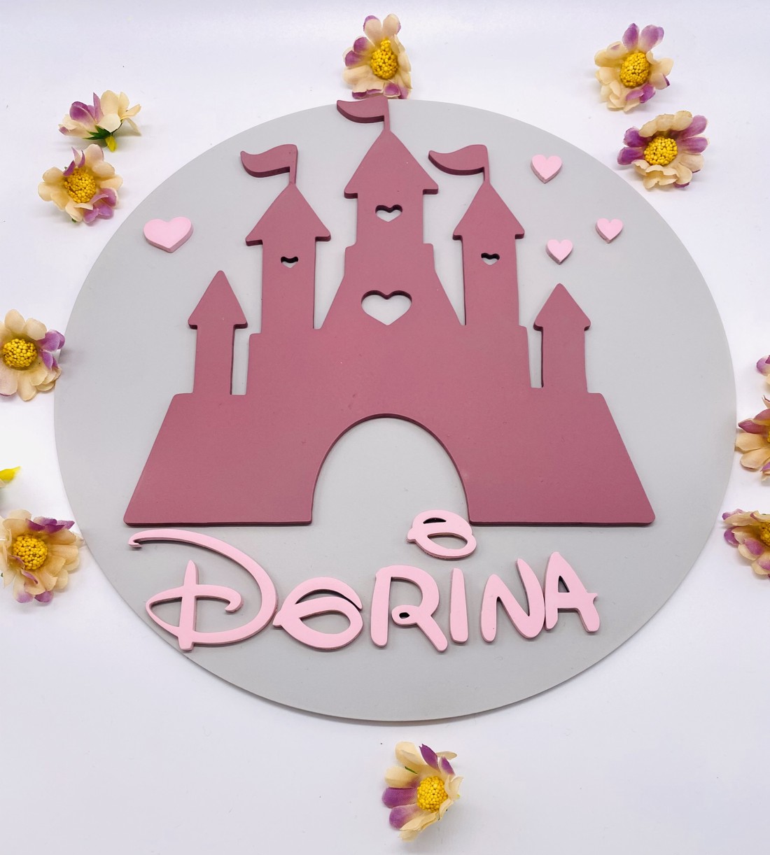 Placa de nume din lemn Castle Princess -  - Artynos.ro
