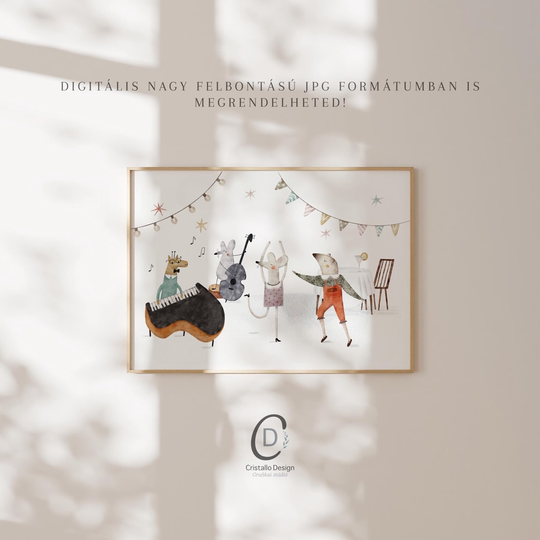 Forest petrecere pepinieră, poster de grădiniță, jazz band arta de perete set de 3 -  - Artynos.ro