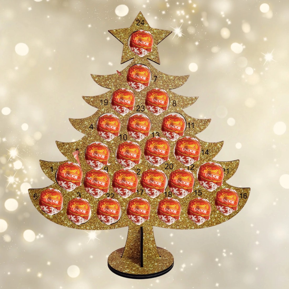 Calendar de advent cu ciocolată Pine - crăciun - decorațiuni de advent - calendar de advent - Artynos.ro