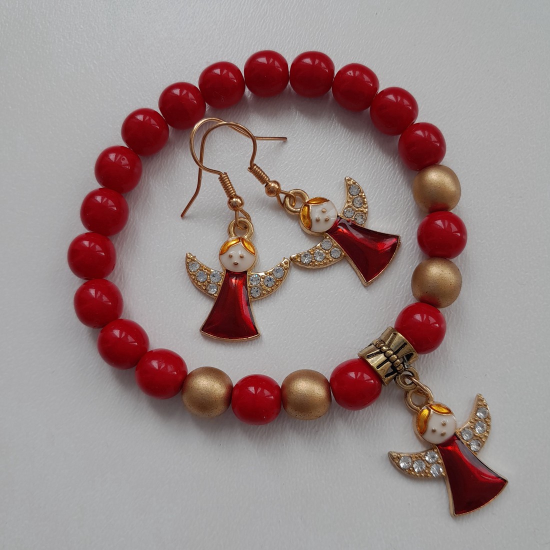 Set de bijuterii Angel - brățară, cercei -  - Artynos.ro