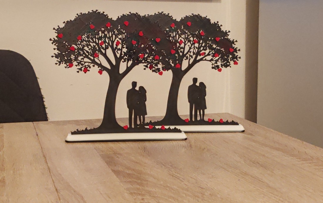 Silueta copacului iubirii 3D -  - Artynos.ro