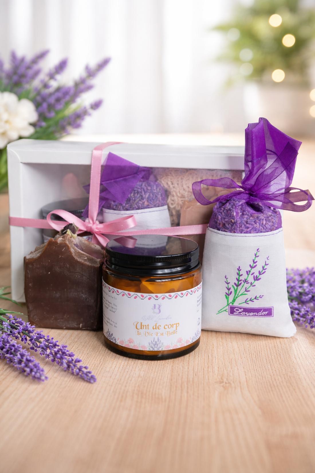 Set cadou îngrijire naturală � unt de corp, săpun și lavandă - casă & stil de viață - seturi de cadou - Artynos.ro