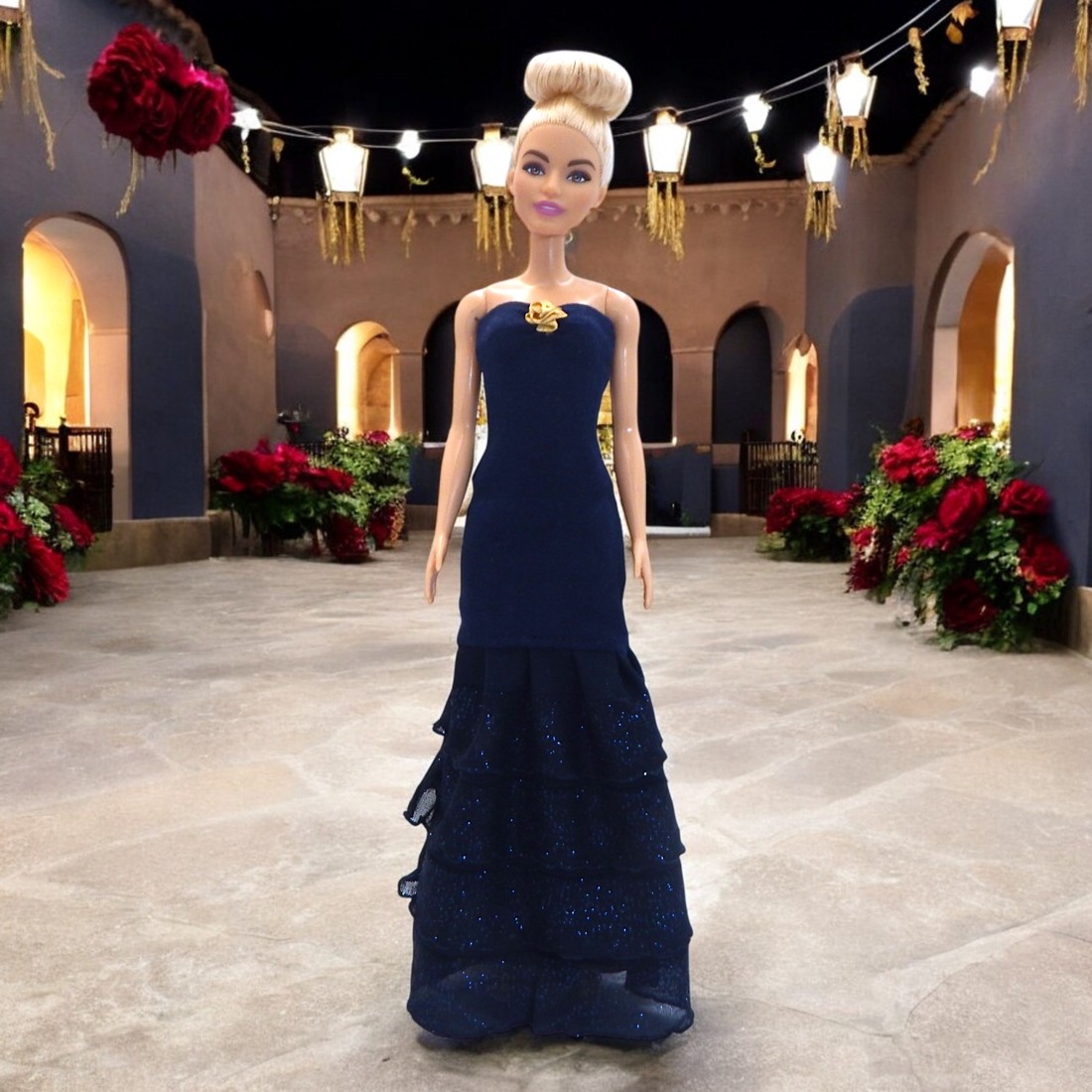  Flamenco Night � rochie în stil spaniol pentru păpușile Barbie (a079sk) -  - Artynos.ro