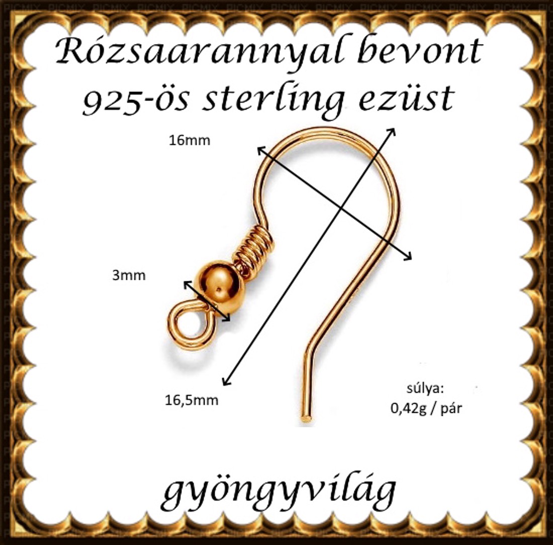 Bijuterie din argint 925 clemă pentru cercei, agățat EFK A 10-2rg -  - Artynos.ro