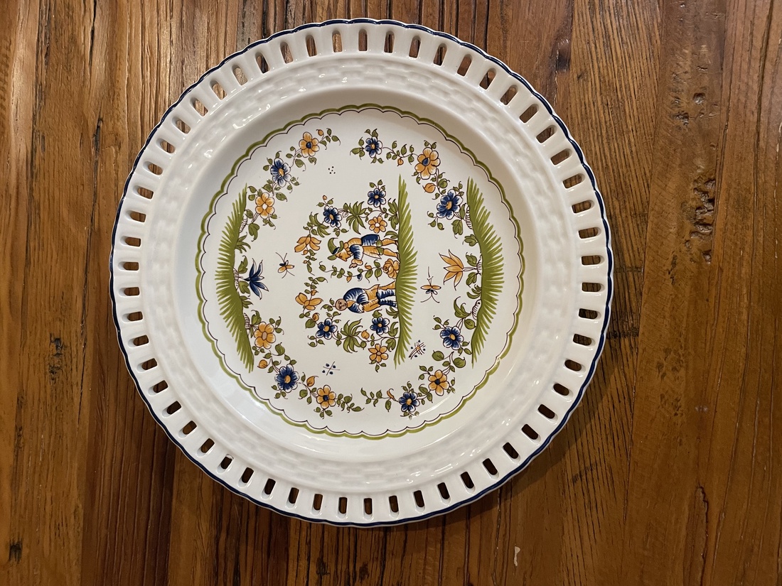 Farfurie decorativa din ceramica model floral - casă & stil de viață - echipamente de bucătărie - accesorii de servire - boluri și farfurii - Artynos.ro