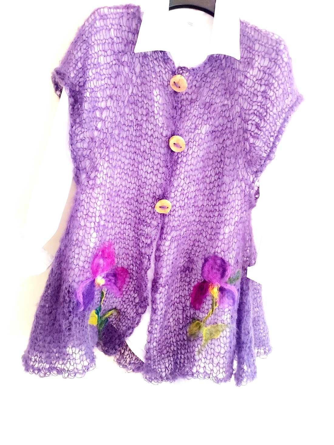 Tunica tricotata și impaslita  - îmbrăcăminte și modă - haine bebeluși și copii - pulover și cardigan copii - Artynos.ro