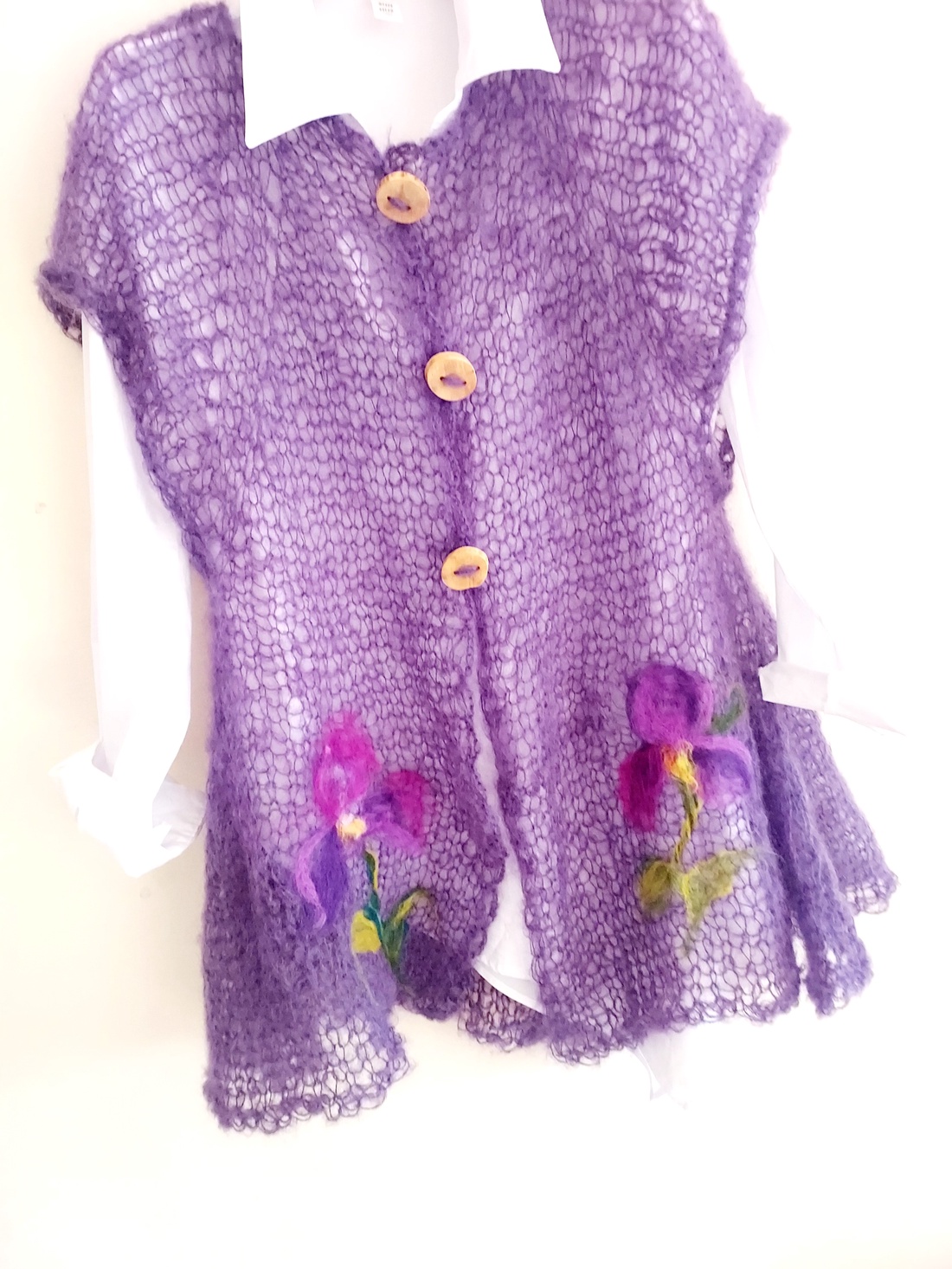 Tunica tricotata și impaslita  - îmbrăcăminte și modă - haine bebeluși și copii - pulover și cardigan copii - Artynos.ro