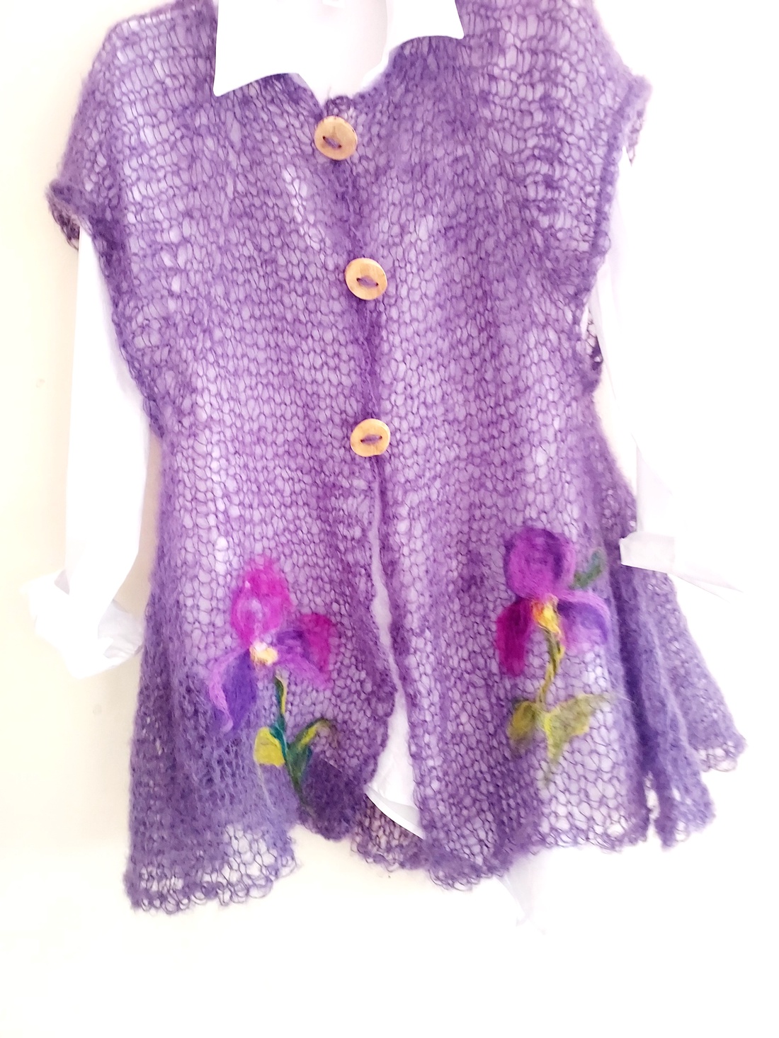 Tunica tricotata și impaslita  - îmbrăcăminte și modă - haine bebeluși și copii - pulover și cardigan copii - Artynos.ro