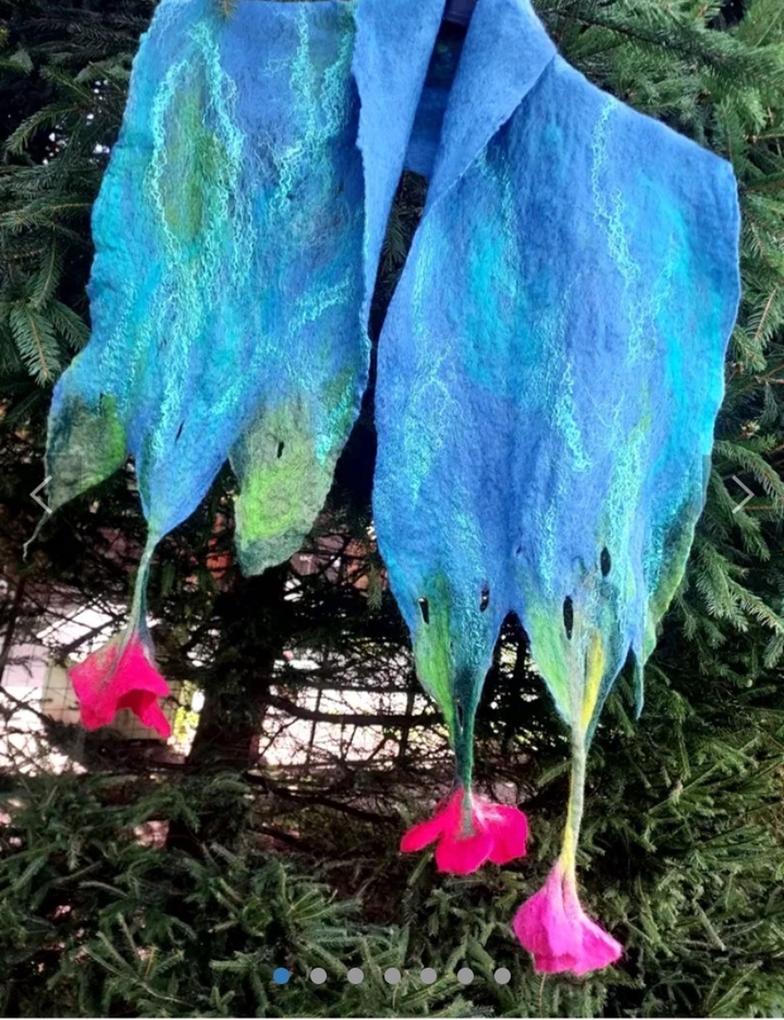 Eșarfă de mătase naturala împaslita  - îmbrăcăminte și modă - eșarfe, pălării, fularuri - șal, eșarfă de cap - Artynos.ro