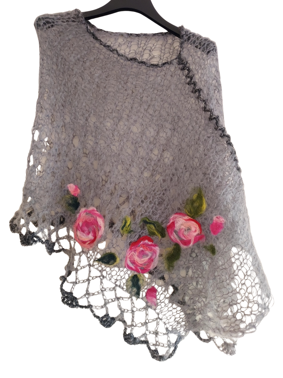 Poncho cu flori  - îmbrăcăminte și modă - haine damă - poncho - Artynos.ro