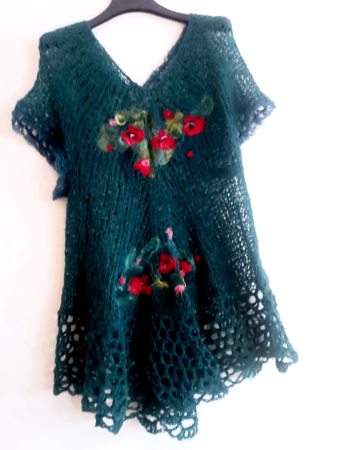 Tunica tricotata și impaslita  - îmbrăcăminte și modă - haine damă - tunică - Artynos.ro