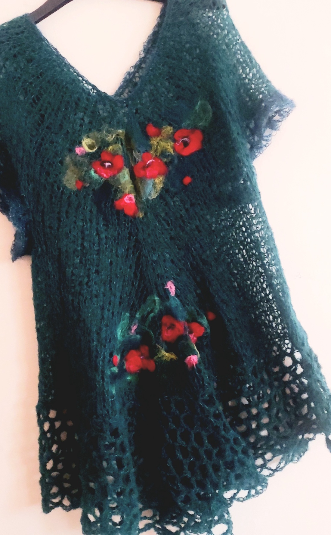 Tunica tricotata și impaslita  - îmbrăcăminte și modă - haine damă - tunică - Artynos.ro