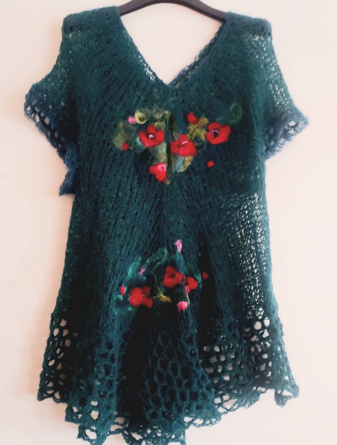 Tunica tricotata și impaslita  - îmbrăcăminte și modă - haine damă - tunică - Artynos.ro