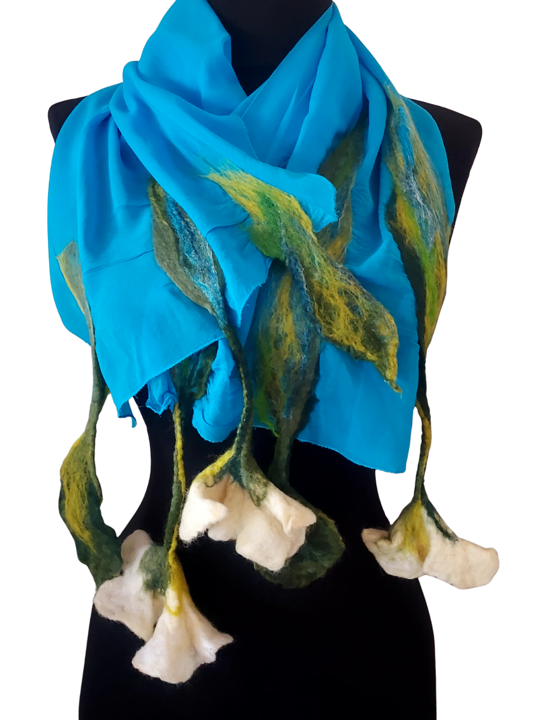 Eșarfă (mătase-lana) - îmbrăcăminte și modă - eșarfe, pălării, fularuri - eșarfe - Artynos.ro
