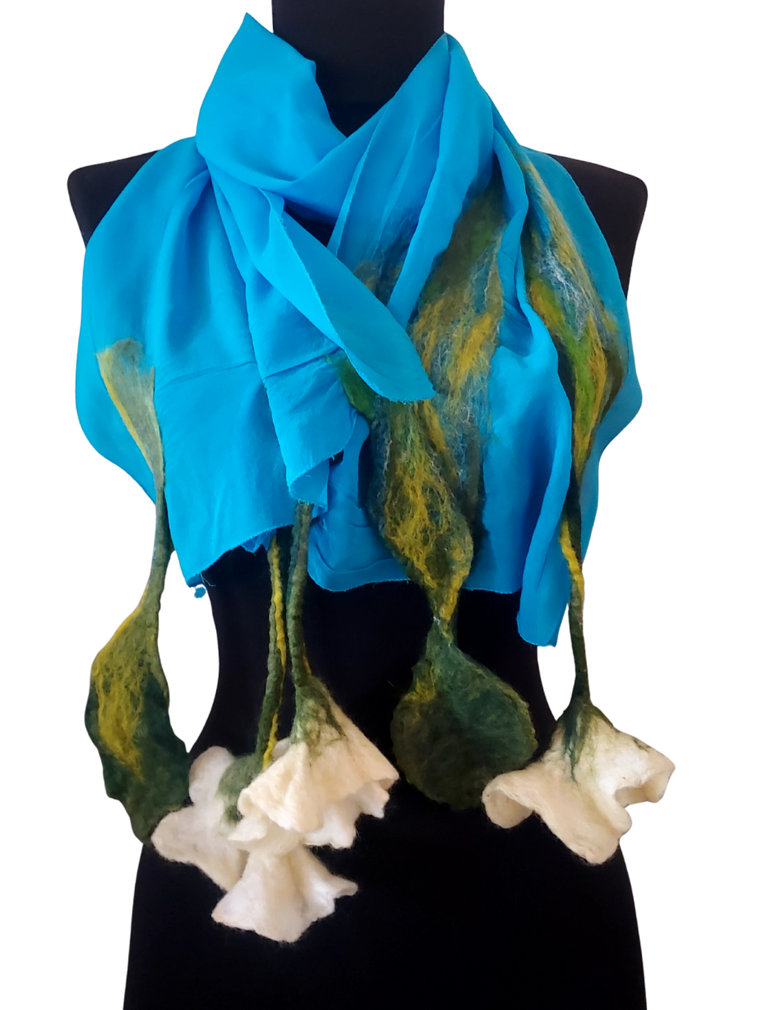 Eșarfă (mătase-lana) - îmbrăcăminte și modă - eșarfe, pălării, fularuri - eșarfe - Artynos.ro