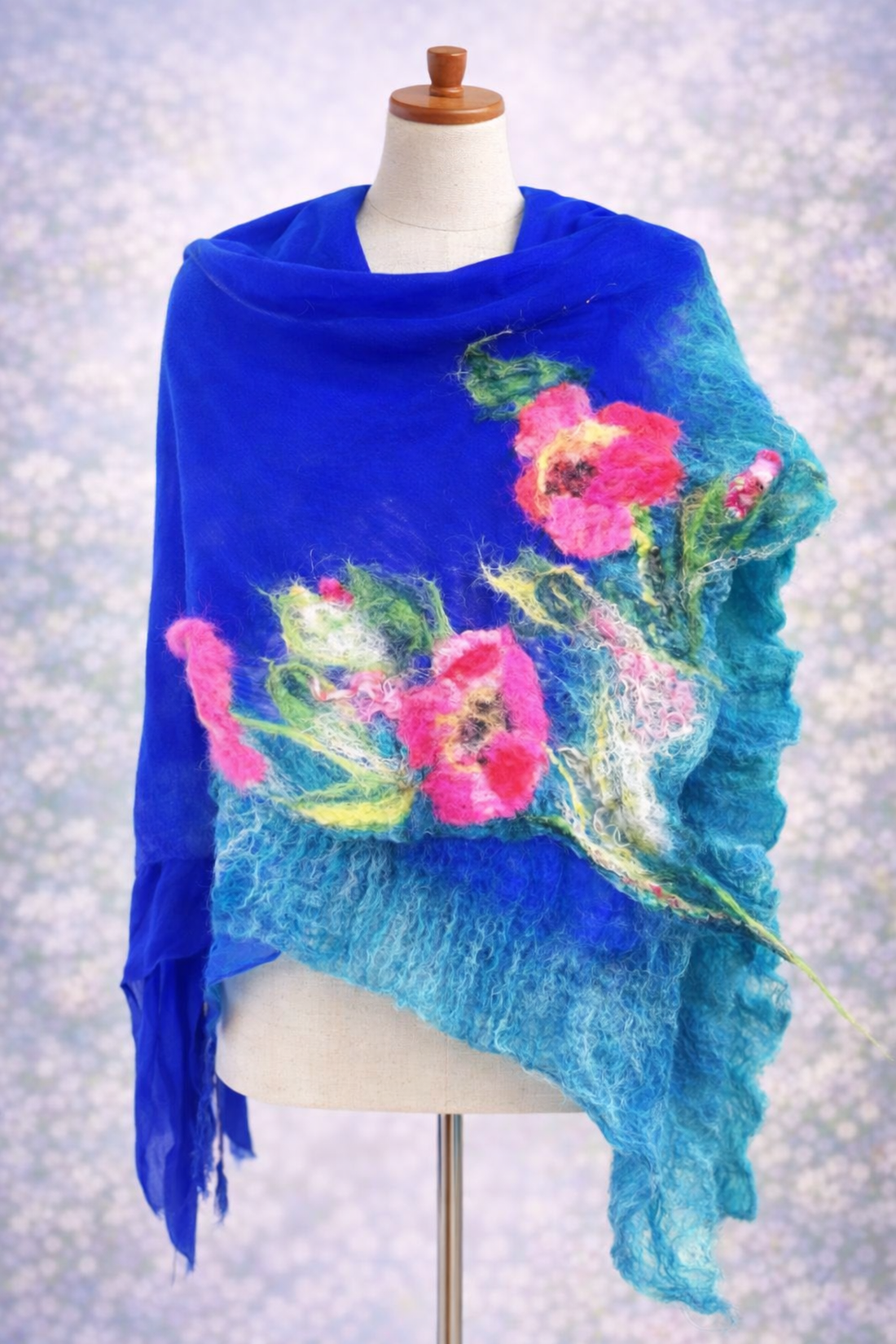 Eșarfă (mătase-lana) - îmbrăcăminte și modă - eșarfe, pălării, fularuri - eșarfe - Artynos.ro