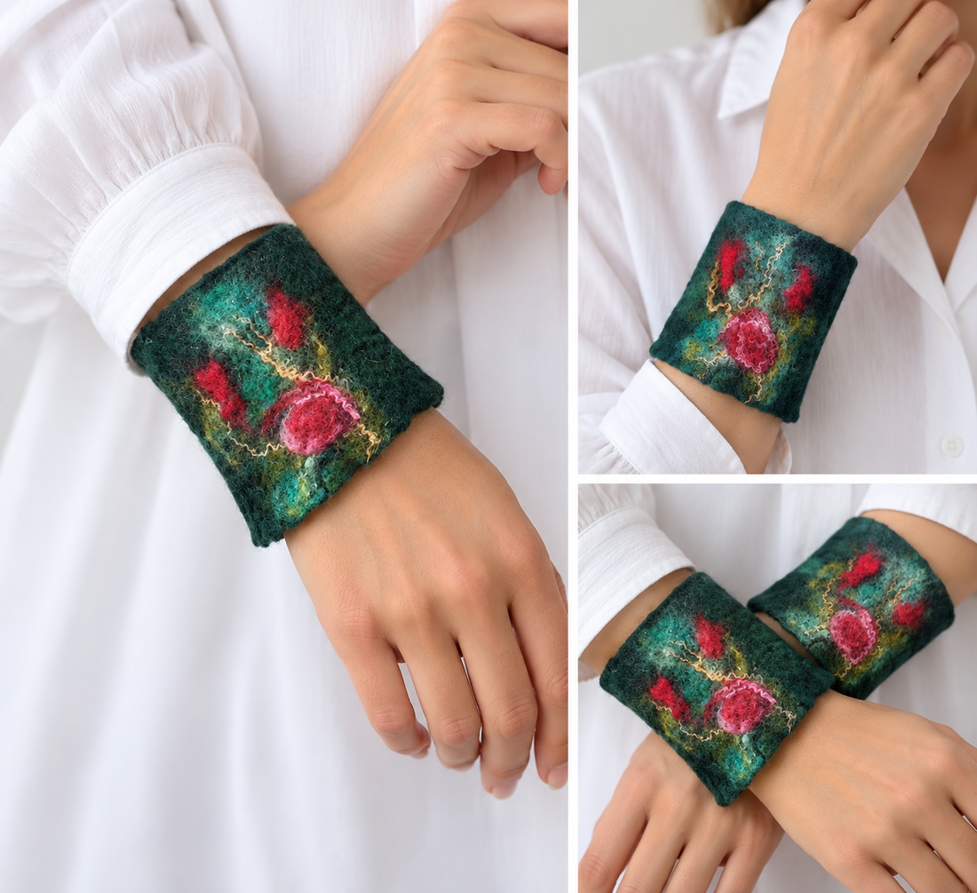 Manșete impaslite  - accesorii nuntă - bijuterii mireasă - manșete nuntă și ace de cravată - Artynos.ro