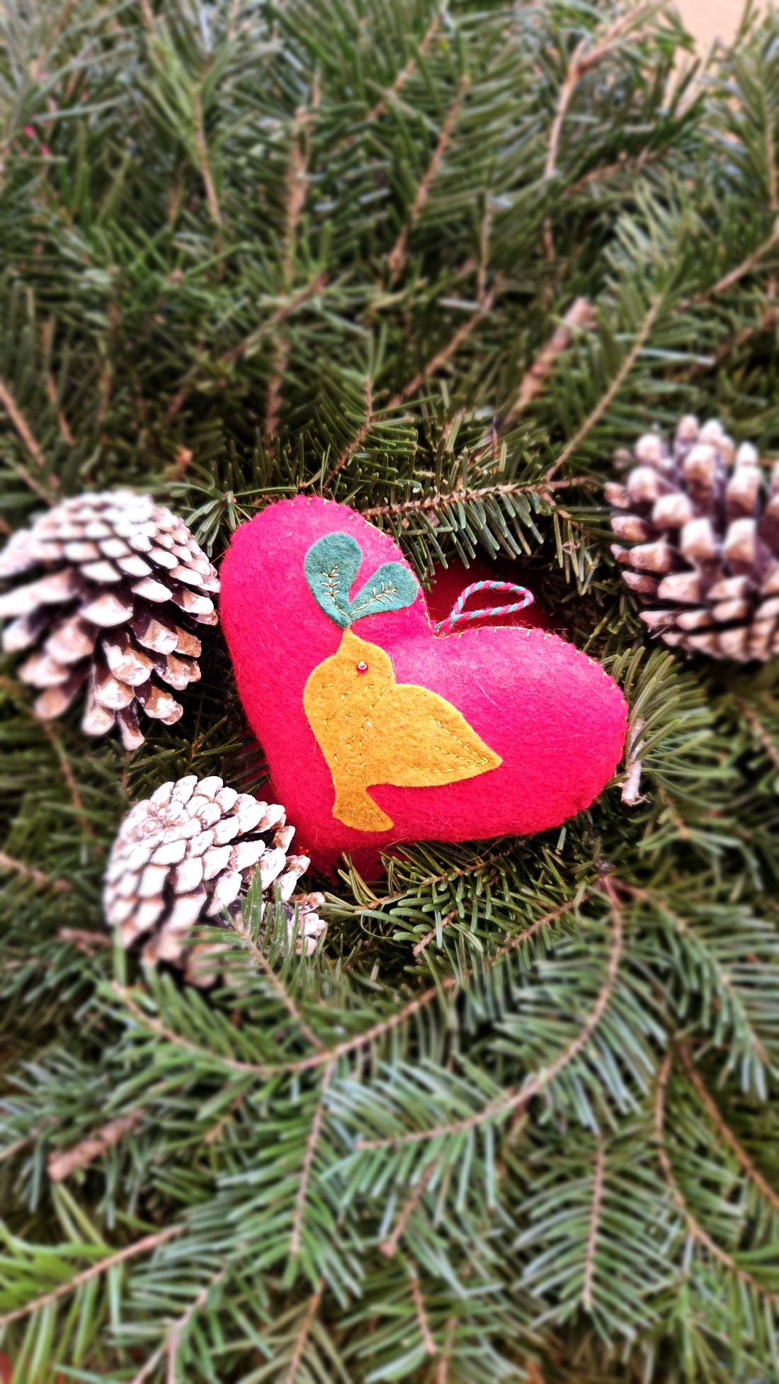 Inima porumbel - crăciun - decorațiuni de crăciun de casă - globuri de crăciun - Artynos.ro