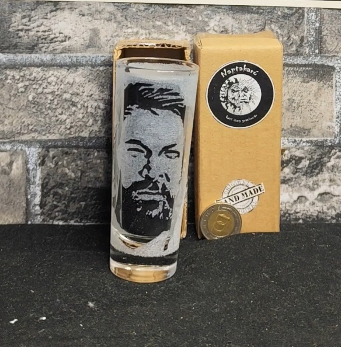 Bud Spencer 4/2 Pahar de sticlă gravat manual  -  - Artynos.ro