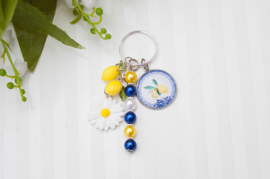 Breloc, accesoriu pentru geantă - Stil Amalfi / mediteranean - genți și portofele - accesorii genți - breloc - Artynos.ro