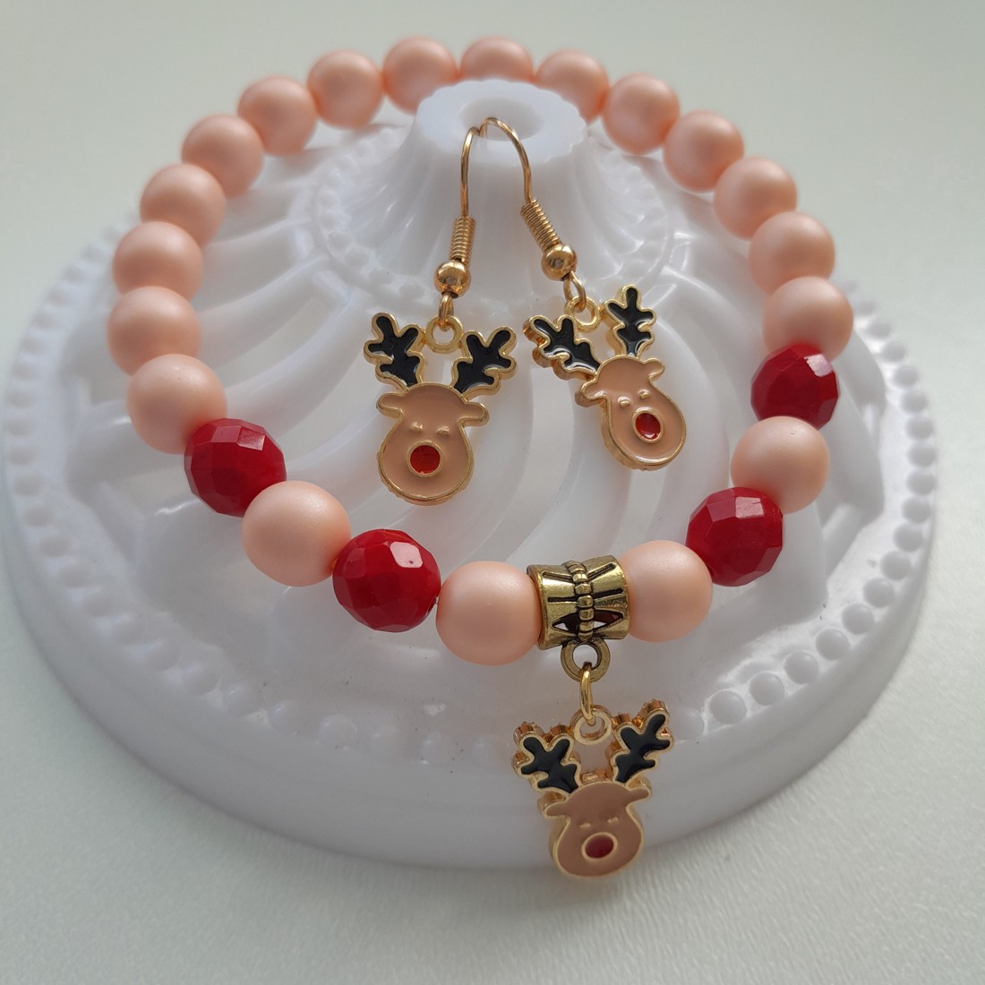 Bijuterii căprioară - brățară, cercei -  - Artynos.ro