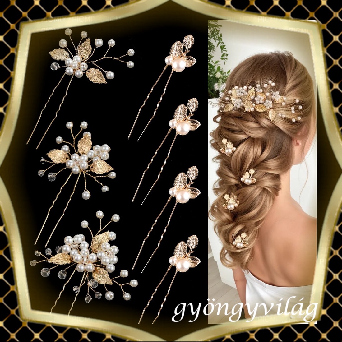 Bijuterii, ornamente de păr, catarame de păr: nuntă, mireasă, ornamente de păr casual, ES-H-SZ17a -  - Artynos.ro