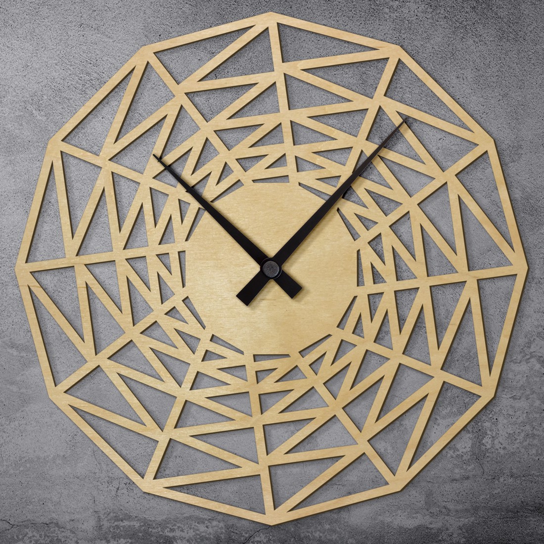 Ceas de perete silențios cu pânză de păianjen, Amuzant și modern pentru bărbați, Ceas de perete cu design special Triangle - - Artynos.ro Ceas de perete silențios cu pânză de păianjen, Amuzant și modern pentru bărbați, Ceas de perete cu design special Triangle - - Artynos.ro