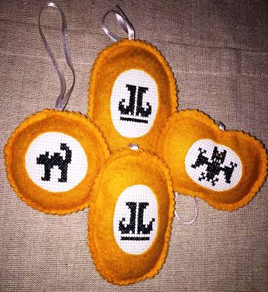 Toamna, Haloween simțit ornamente cu decorare cusatura cruce - - Artynos.ro Toamna, Haloween simțit ornamente cu decorare cusatura cruce - - Artynos.ro