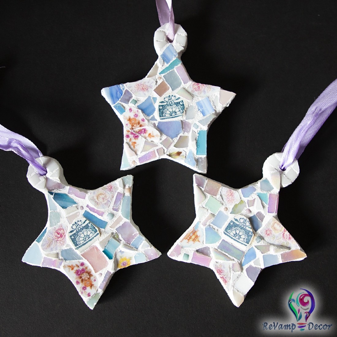 Mozaic din sticlă ornament pentru pomul de Crăciun stea - - Artynos.ro Mozaic din sticlă ornament pentru pomul de Crăciun stea - - Artynos.ro