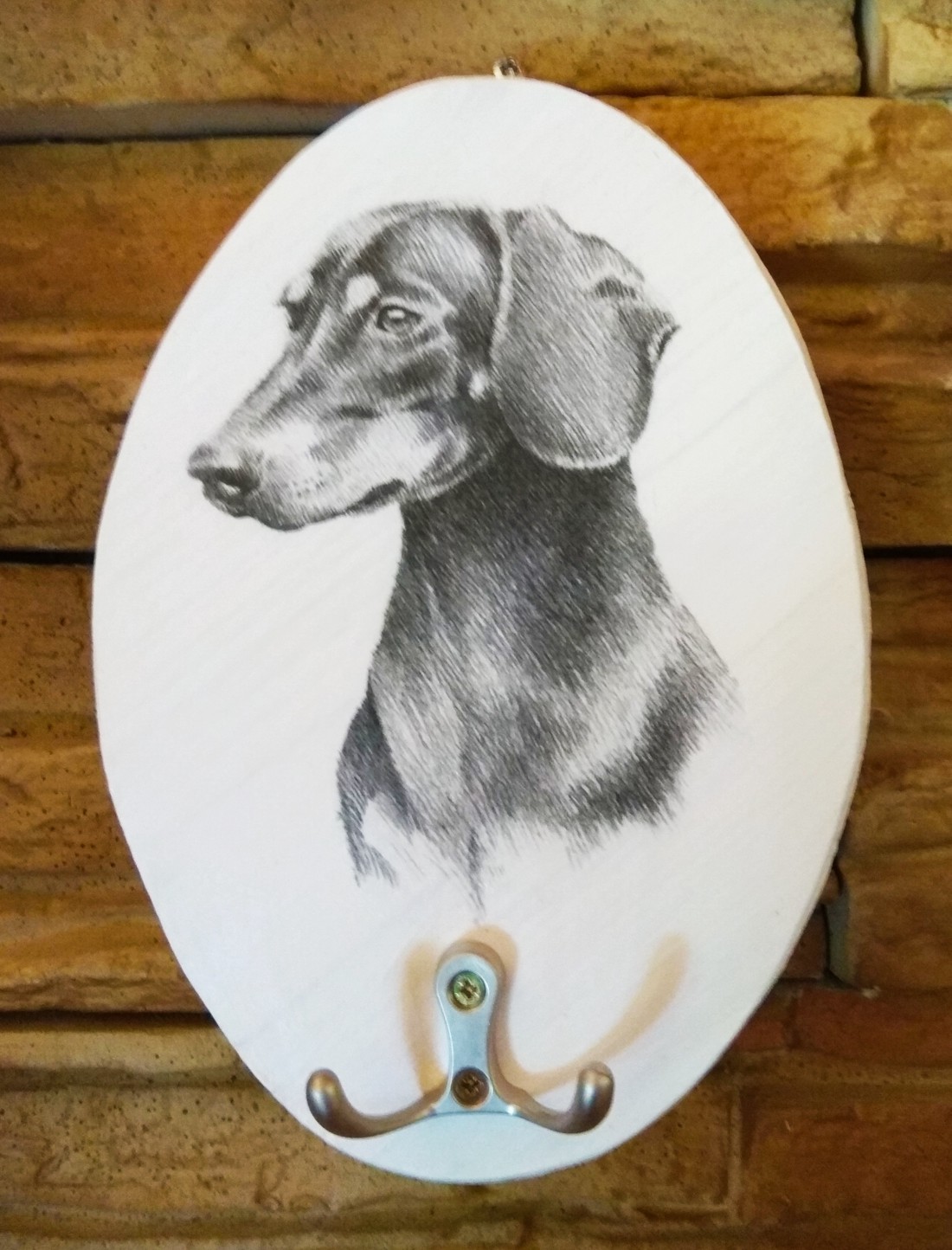 Suport de perete pentru lesă cu câine dachshund - - Artynos.ro Suport de perete pentru lesă cu câine dachshund - - Artynos.ro
