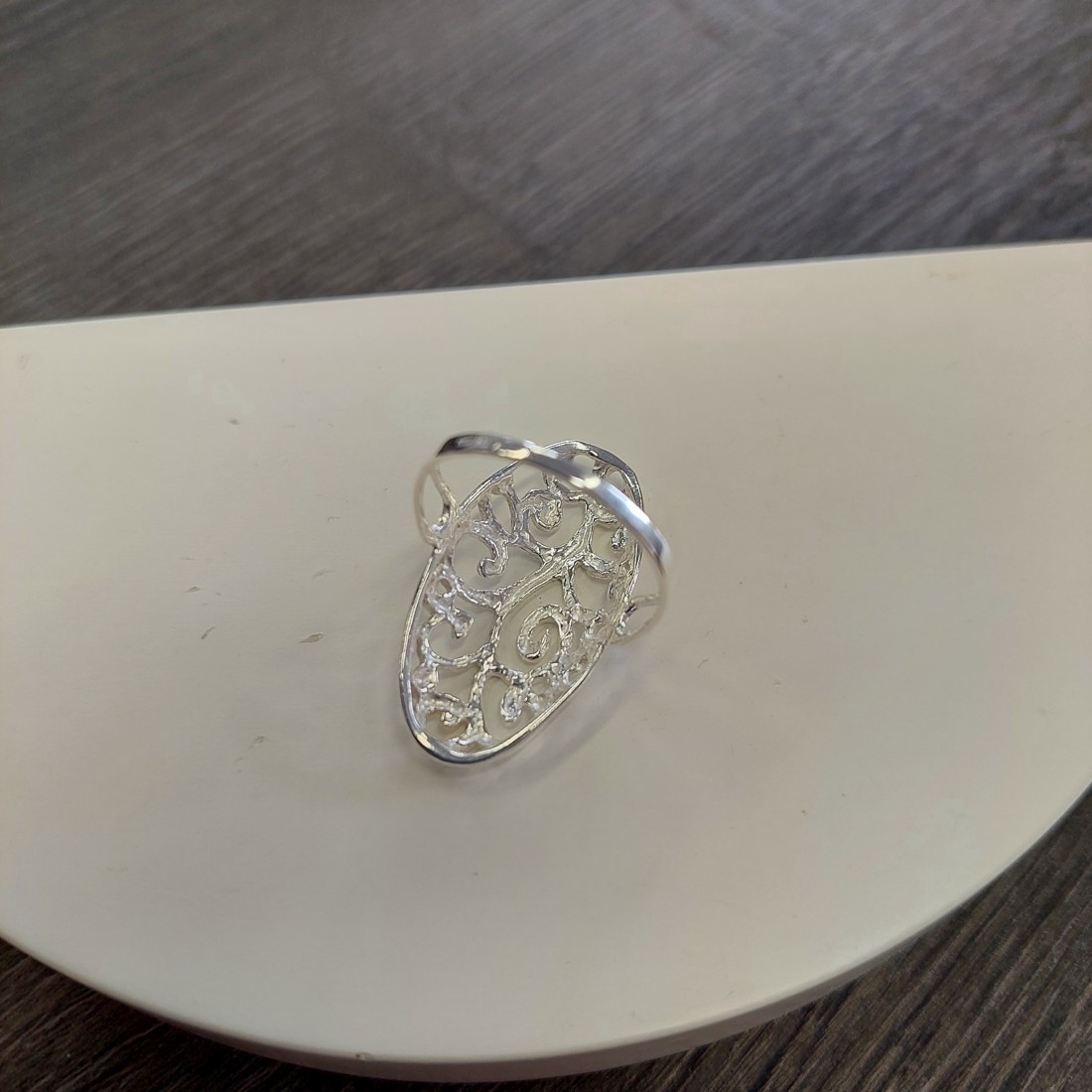 Inel oval ajurat din argint - - Artynos.ro Inel oval ajurat din argint - - Artynos.ro