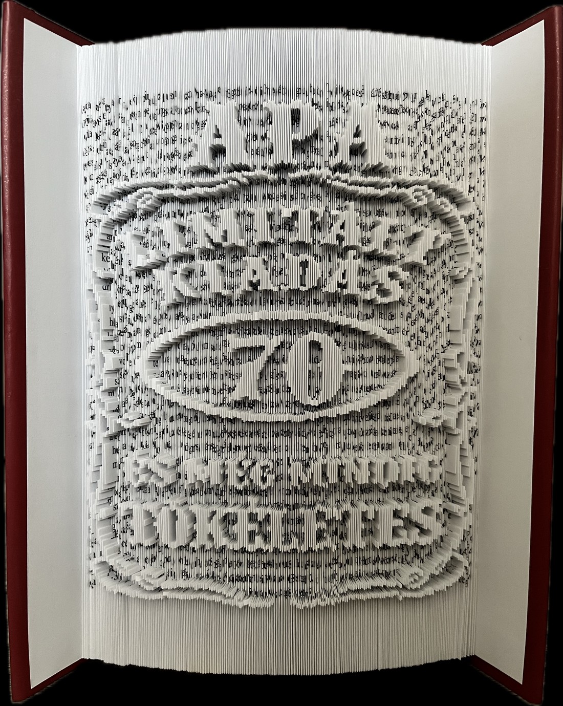 Sculptură carte aniversară - casă & stil de viață - accesorii pentru decorat casa - decorațiuni de masă și decorațiuni pentru rafturi  - sculptură de carte, carte pliată - Artynos.ro